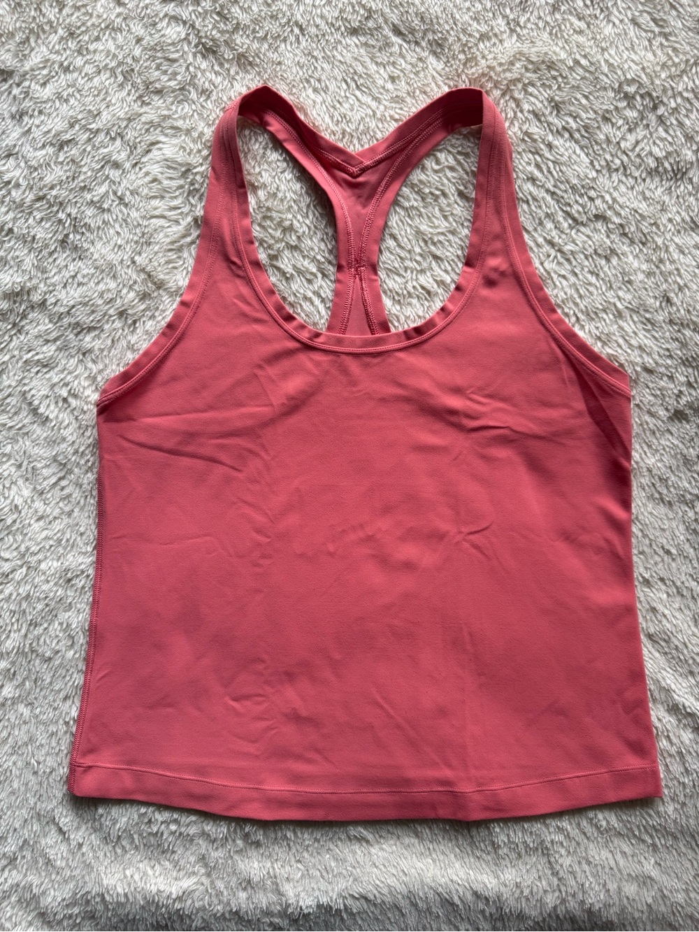 Lululemon Cool Racerback Short Tank Top Nulu Raspberry Cream Size 10